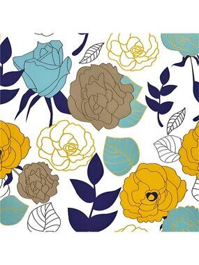 17.7" x 118" Peel and Stick Wallpaper Peony Rose Leaf Wallpaper